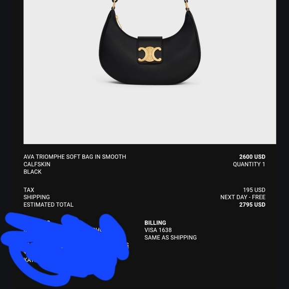 Authentic MEDIUM AVA TRIOMPHE BAG in Smooth Calfskin - Picture 7 of 7